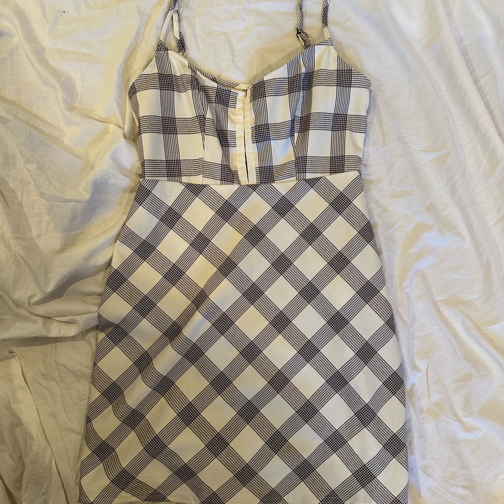 UO Plaid Spaghetti Strap Picnic Spring Dress